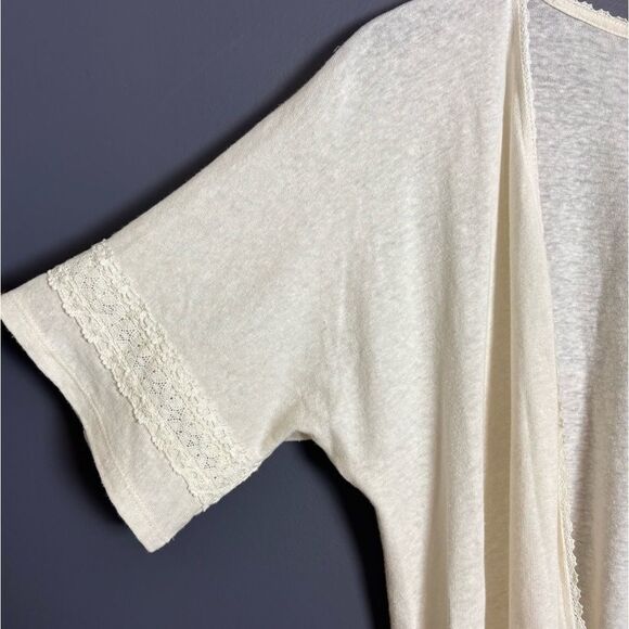 Soft Surroundings Linen Cotton Open Front Duster Long Line Cardigan Sweater XS - Picture 6 of 16
